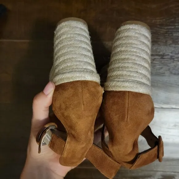 NEW L'Agence Elysee Espadrille Sandals Womens 9 Suede Luxury Chic Casual Summer