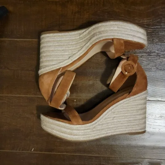 NEW L'Agence Elysee Espadrille Sandals Womens 9 Suede Luxury Chic Casual Summer
