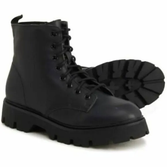 NEW Madden Girl Stantton Black Boot Size 8 Y2K Chunky Hiking Lug Combat Lace Up