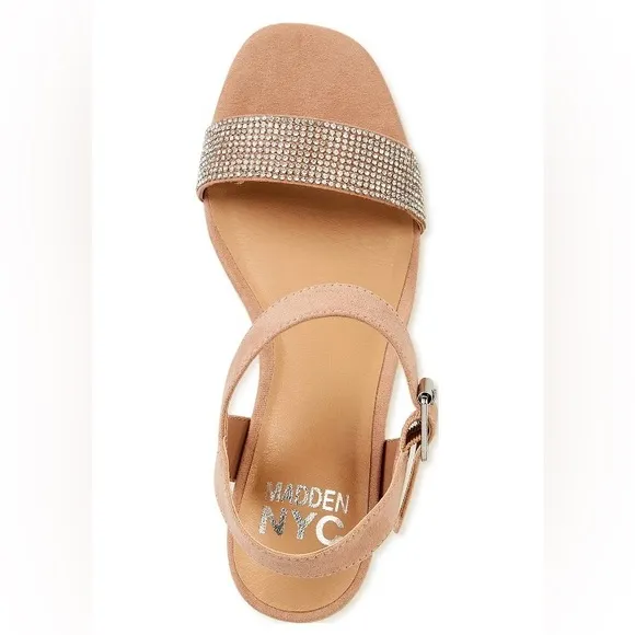 NEW Madden NYC Womens Embellished Cork Platform Wedge Sandals Spring Shoes 6