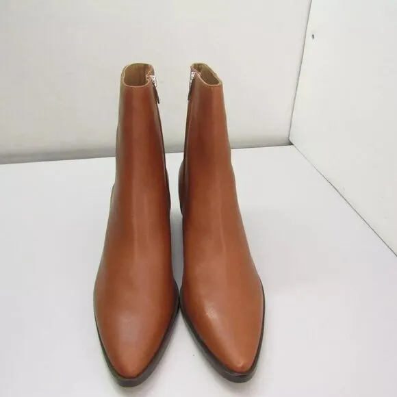 NEW MADEWELL Womens Pointy-Toe Chelsea Boots Size 11 Low-Heel Ankle Brown