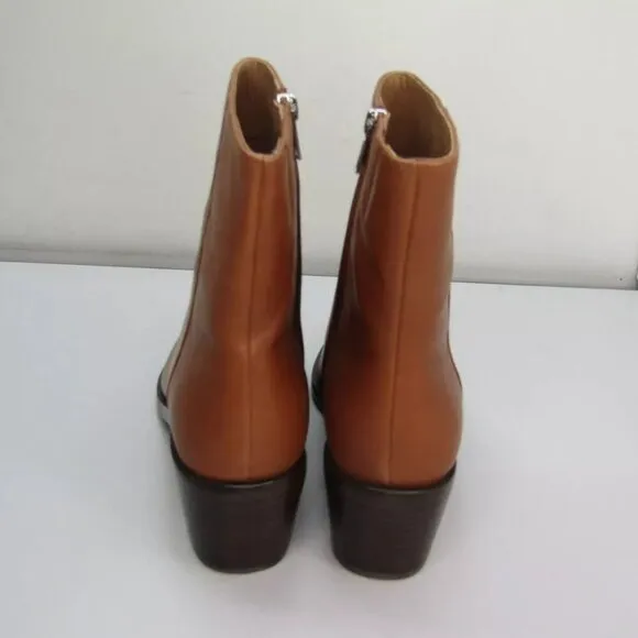 NEW MADEWELL Womens Pointy-Toe Chelsea Boots Size 11 Low-Heel Ankle Brown