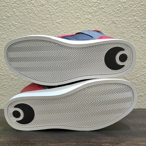 NEW Men's Osiris Clone‎ High-Top Sneakers - Red, Gray, and White Size 8