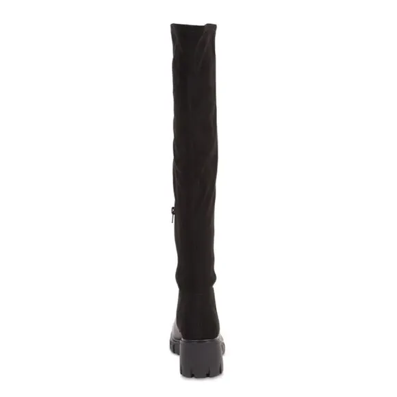 New MIA Tiera Chunky Knee High black leather motorcycle horse Riding Boots 6