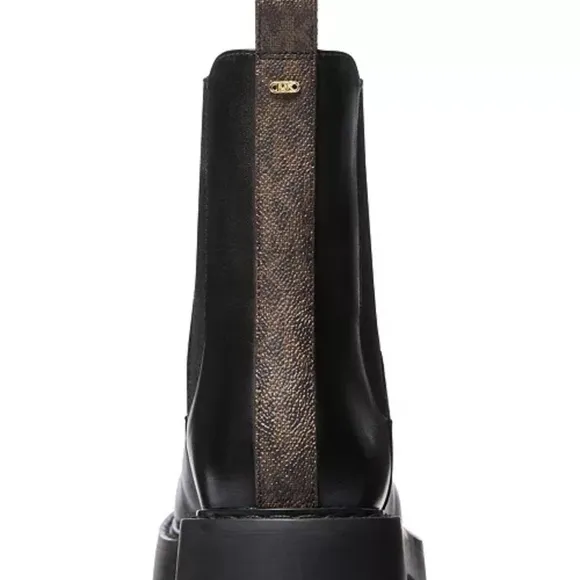 New Michael Kors Women's Asher Leather Lug Ankle Booties