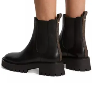 New Michael Kors Women's Asher Leather Lug Ankle Booties