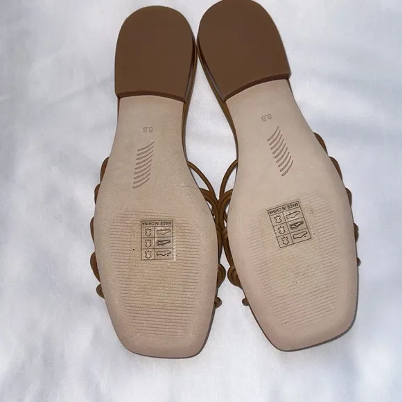 New PAIGE Leather Sandals. Size 8.5. Brown