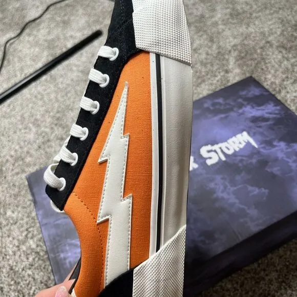 New Revenge x Storm Sneakers Size 10 Orange Black Vol. 2 Skater Shoes Men's #130