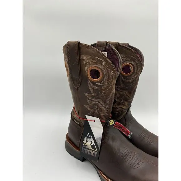 NEW Rocky Rosemary Composite Toe Women's Waterproof Boots Brown US Size 8.5 WIDE