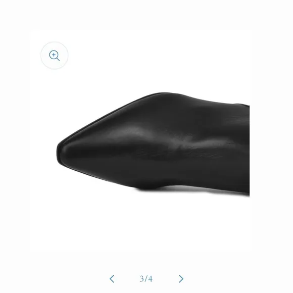 New size 8.5Istria Pointed Toe Knee High Boot- Medium Width In Black Phyton