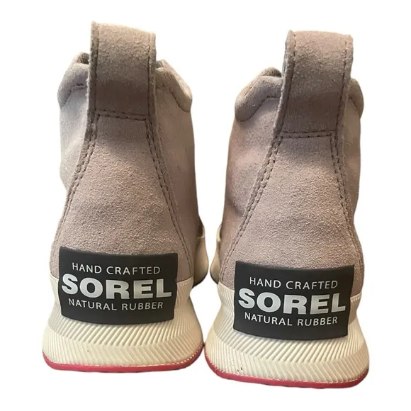 New Sorel Out And About Rain Waterproof Boots Pink and Black Size 3