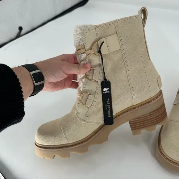 NEW Sorel Women's Joan Now Lace-Up Cozy Boots Size 12 Brown Furry
