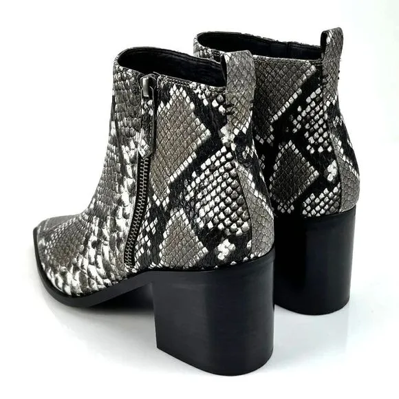 New Treasure &amp; Bond Women Pointed Toe Snake Print Bootie Ankle Boots Shoes US 8