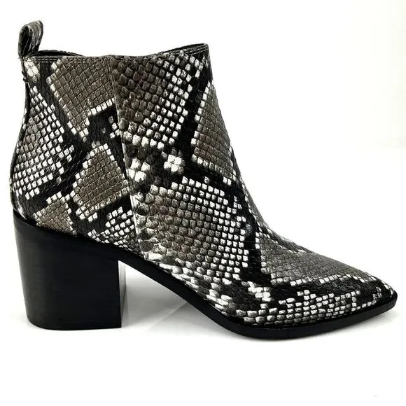 New Treasure &amp; Bond Women Pointed Toe Snake Print Bootie Ankle Boots Shoes US 8