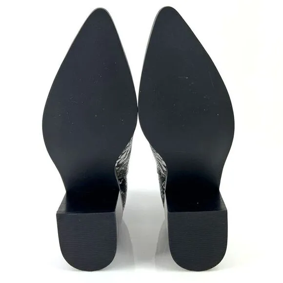 New Treasure &amp; Bond Women Pointed Toe Snake Print Bootie Ankle Boots Shoes US 8
