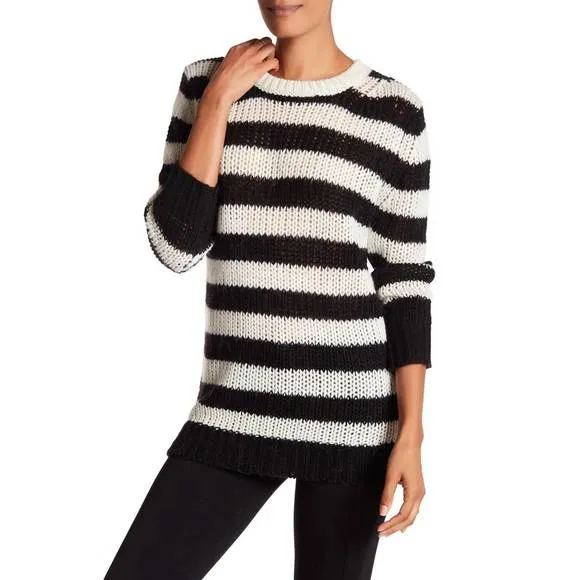 NEW TRINA TURK penelope striped wool blend sweater in multicolor