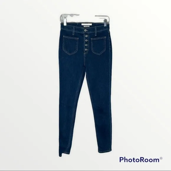 NEW TULAROSA x REVOLVE Nora Button Fly High Rise Jean Monserrat, Size 27