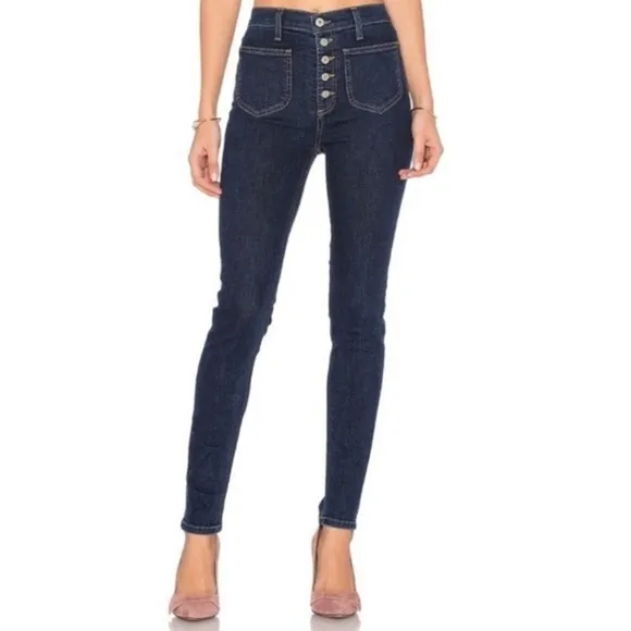 NEW TULAROSA x REVOLVE Nora Button Fly High Rise Jean Monserrat, Size 27