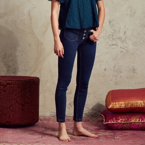 NEW TULAROSA x REVOLVE Nora Button Fly High Rise Jean Monserrat, Size 27