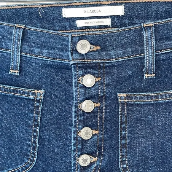 NEW TULAROSA x REVOLVE Nora Button Fly High Rise Jean Monserrat, Size 27