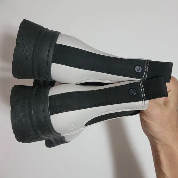 NEW UGG Ashton Chelsea Boots Womens 9.5 White Chunky Chic Boho Retro Y2K