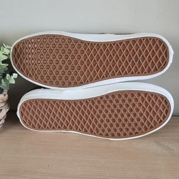 NEW Vans 8 Classic Slip On Metallic Gold Dots Low Top Sneakers SK8 Shoes 9.5
