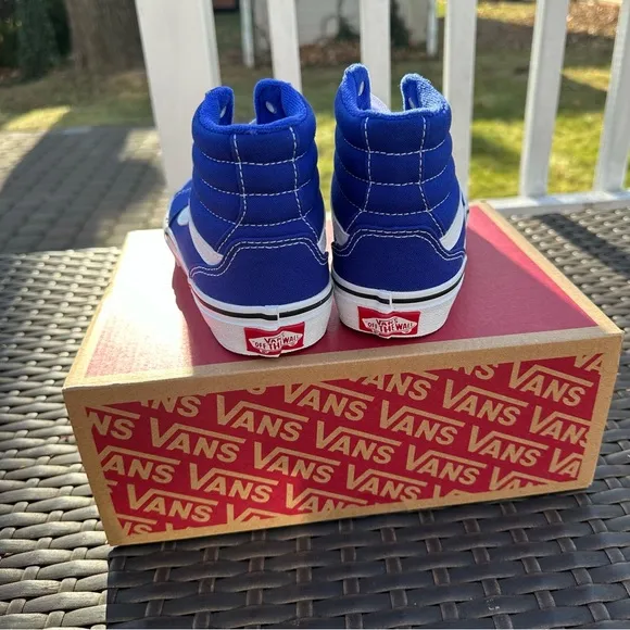 New Vans Filmore High Top Sneakers, Rare Royal Blue, Kids, Youth, Sizes 1 2 3