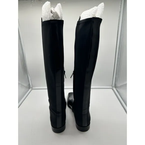 New Vince Camuto Librina Leather Tall Shaft Pointed Toe Boots Black Size 10M