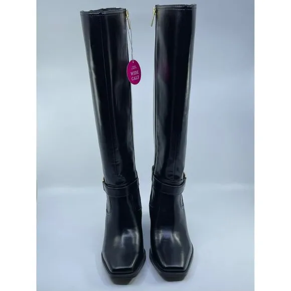 New Vince Camuto Wide Calf Black Sangeti Tall Boots Size 8