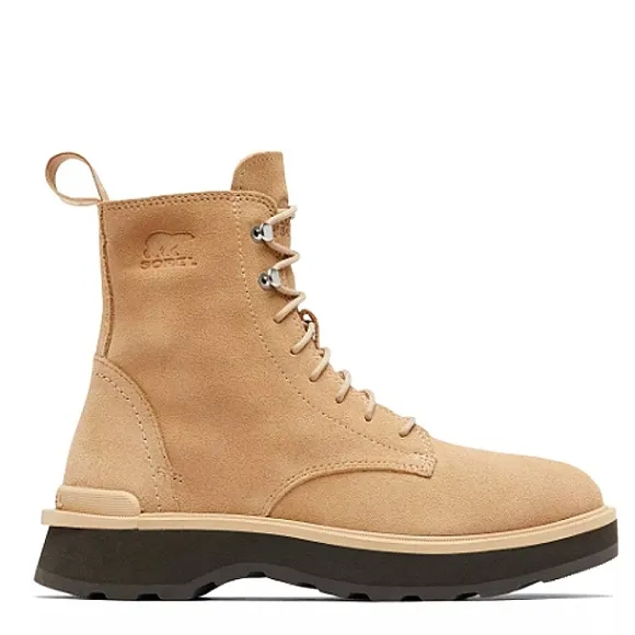 New w/Box Sorel Hi-Line Lace Up Waterproof Suede Lug Sole Ankle Boots Size 9.5