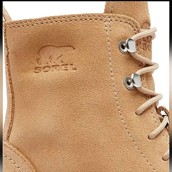 New w/Box Sorel Hi-Line Lace Up Waterproof Suede Lug Sole Ankle Boots Size 9.5