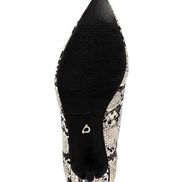 New w/Box Thalia Sodi Rylie Snake Embossed Side-Zip Pointy-Toe Ankle Dress Boots