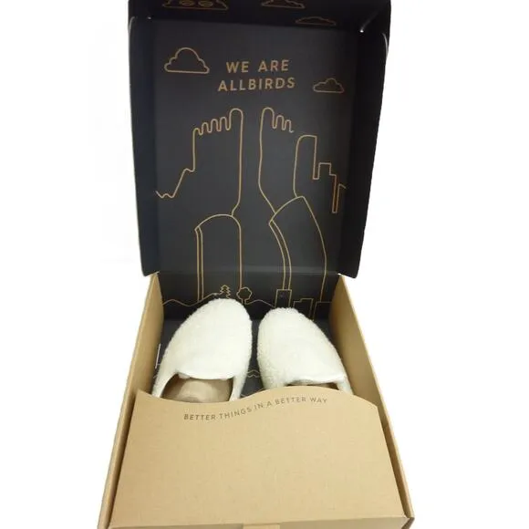 NEW with Box Allbirds Wool Lounger Fluff Natural White US M10 Wool Loafers