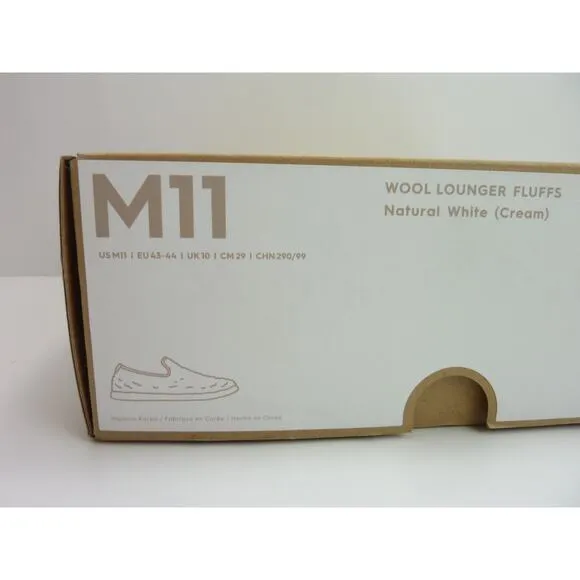 NEW with Box Allbirds Wool Lounger Fluff Natural White US M10 Wool Loafers