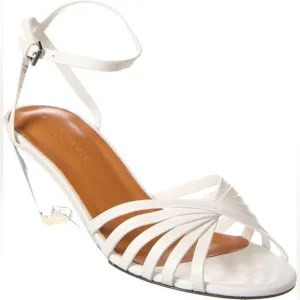NEW‼️CLERGERIE Dita Leather Strappy Sandals Sz. 8 US/38 EU White