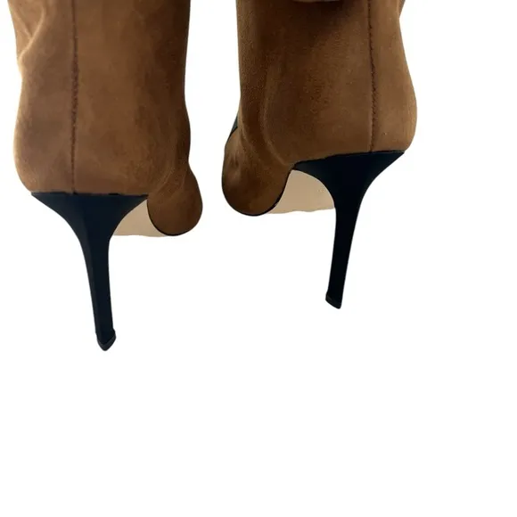 NIB Good American Over the Knee Slouch Pointed Toe Brown Boots 4