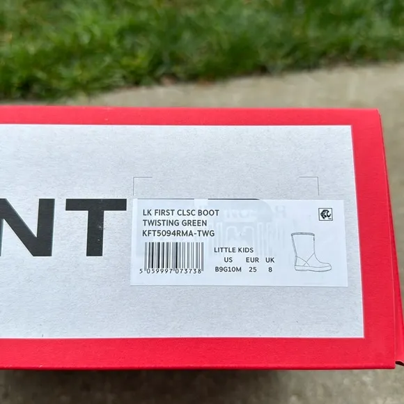 NIB Hunter Kids' Original First Classic Rain Boot