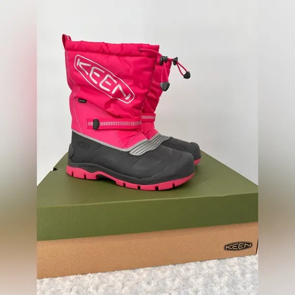 NIB KEEN Youth Pink Waterproof Snow Boots
