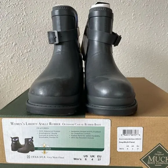 NIB Liberty Ankle Rubber Muck Boots Size 6
