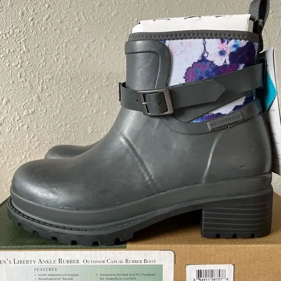 NIB Liberty Ankle Rubber Muck Boots Size 6