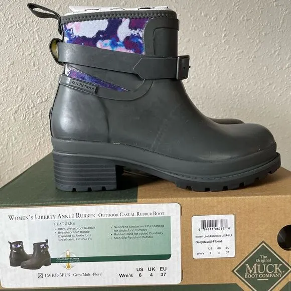 NIB Liberty Ankle Rubber Muck Boots Size 6