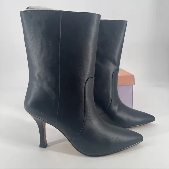 NIB | Lisa Vicky | Arthaul Black Pointed Toe Heeled Boots Size 9