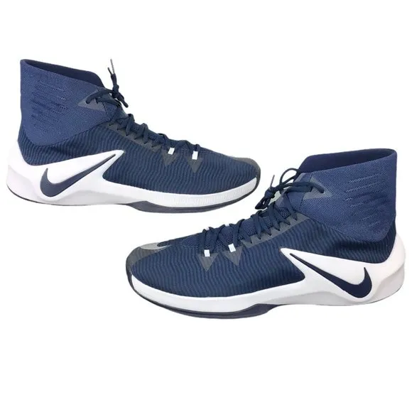 NIB Nike Boys Zoom Clear Out TB Basketball Sneakers 4.5 Navy Blue White