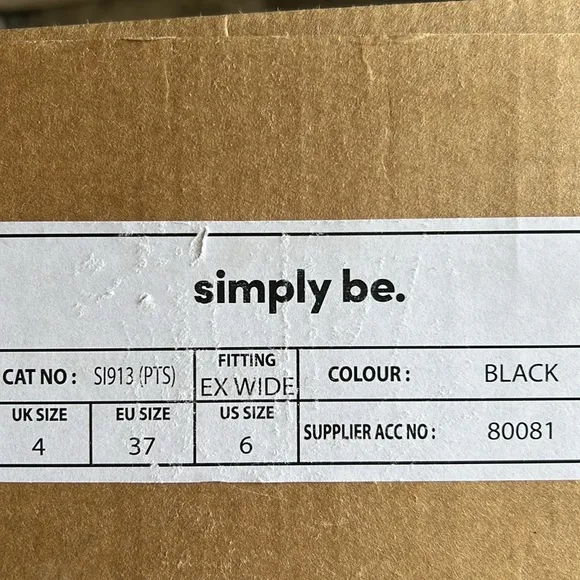 NIB SIMPLY BE BLACK Combat Boots eyelet- Size: 6 EX WIDE Women’s