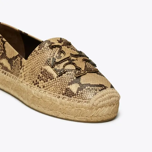 NIB with dust bag TORY BURCH Snakeskin Espadrille Loafers 7.5
