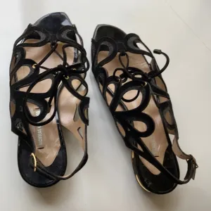 Nicholas Kirkwood Casati sandals 37 Black Gold