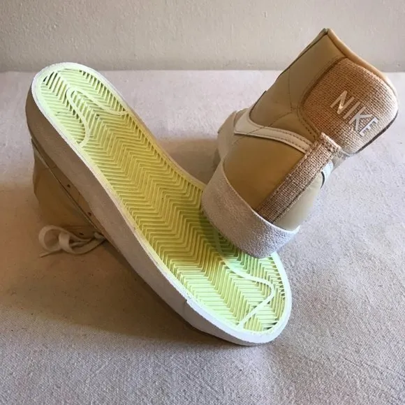 Nike 2020 Blazer Mid 77 Women Sesame Summit White Leather Mid Sneaker DD9679-200
