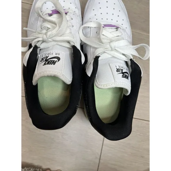 Nike Air Force 1 '07 'Splatter' Leather White/Barely volt sz 6 Women Sneakers