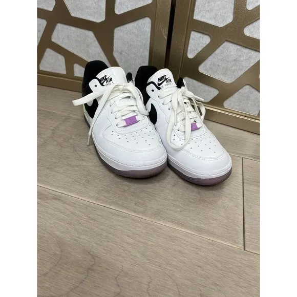 Nike Air Force 1 '07 'Splatter' Leather White/Barely volt sz 6 Women Sneakers