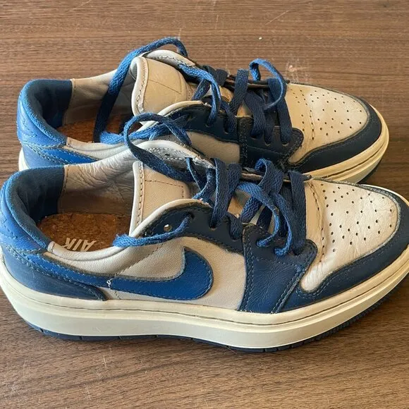 Nike Air Jordan 1 Elevate Low Girl's Size 6Y French Blue/Gray Sneakers DH7004-4